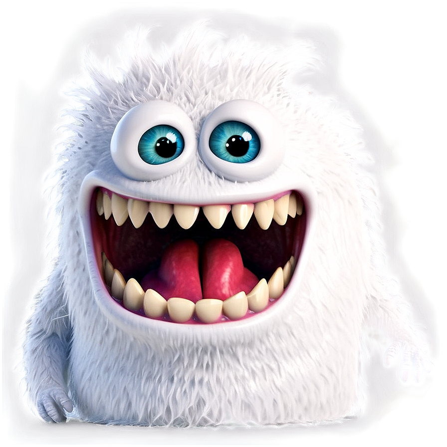 White Monster With Smile Png 51 PNG Image