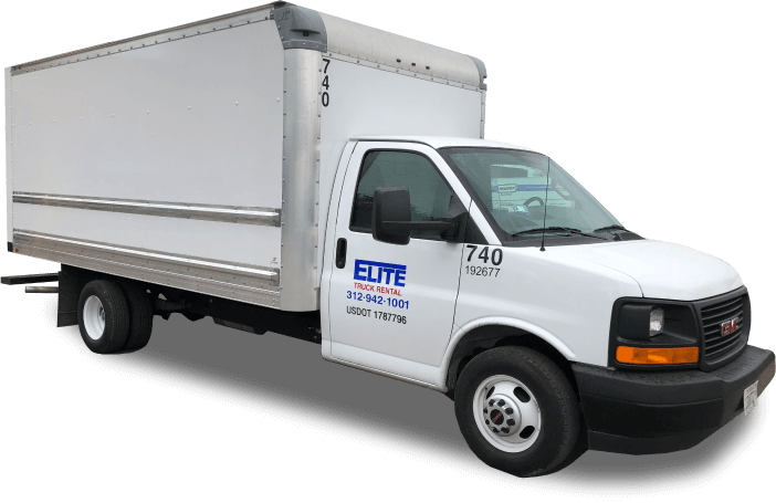 White Moving Truck Isolated PNG Image