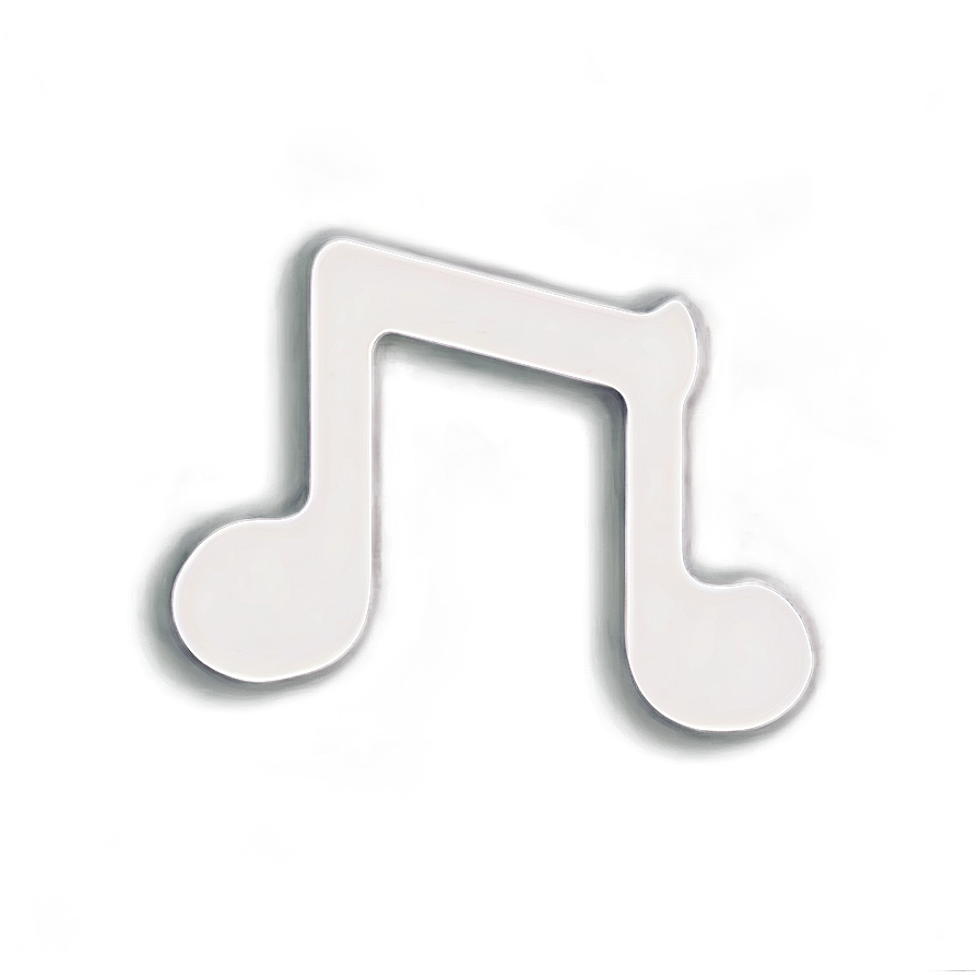 White Music Note With Transparent Background Png Uln PNG Image