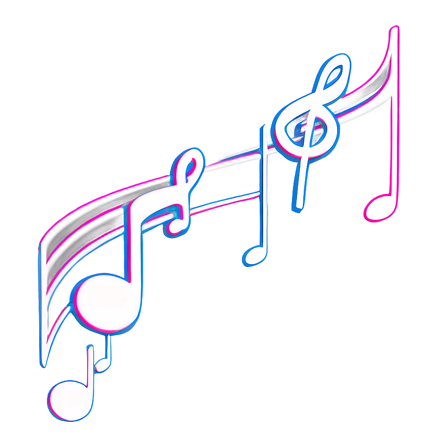 White Music Notes Falling Png 06262024 PNG Image