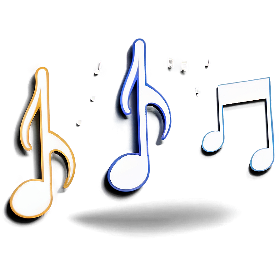 White Music Notes Png 10 PNG Image