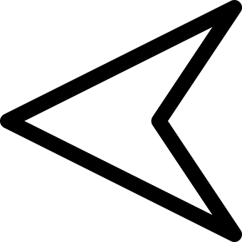 White Navigation Arrow Icon PNG Image