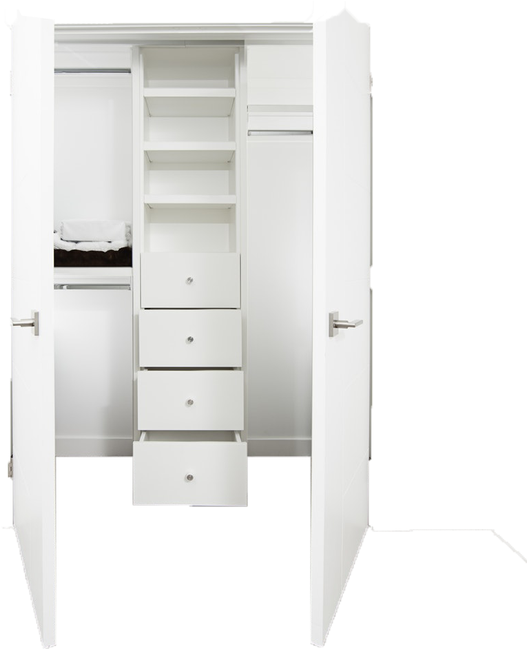 White Open Wardrobe Closet PNG Image