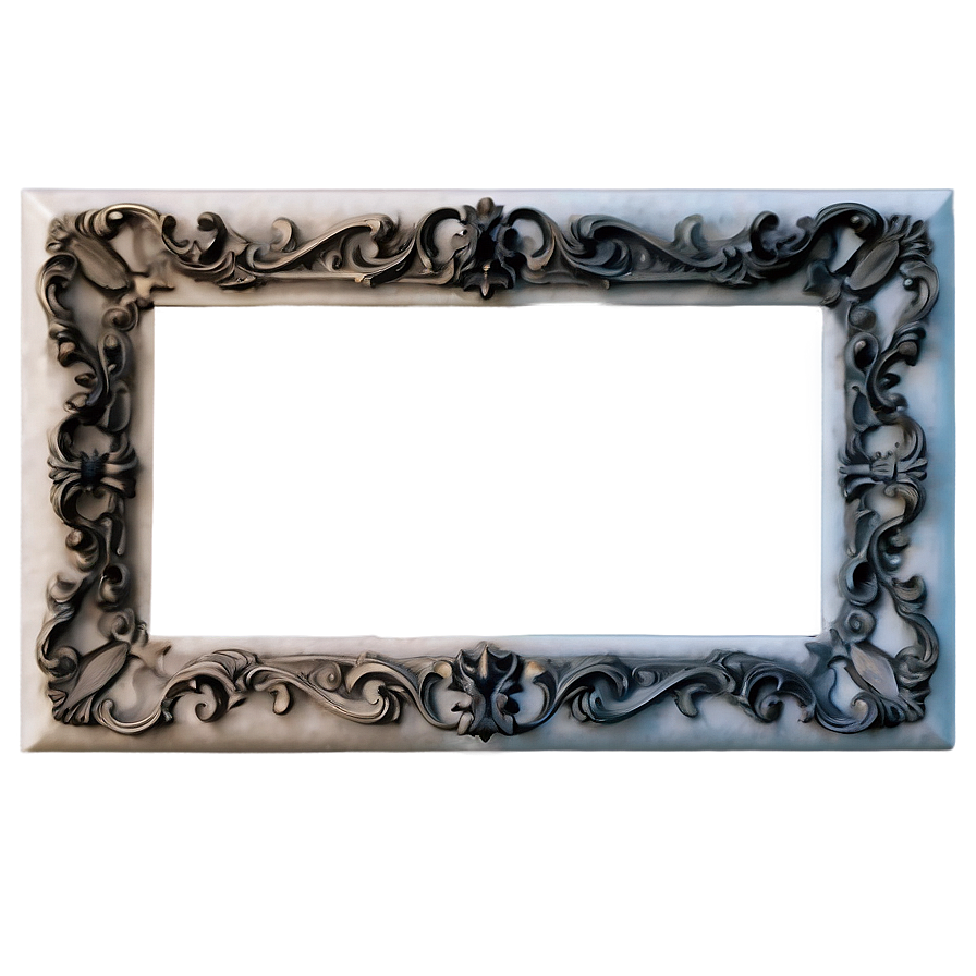 White Ornate Frame Png Irx PNG Image