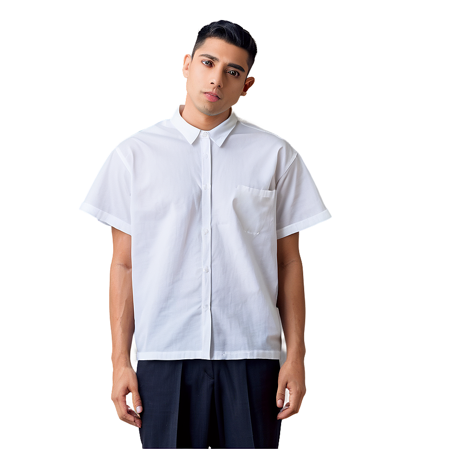 White Oversized Shirt Png Uls42 PNG Image