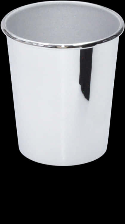 White Paper Cupwith Silver Rim PNG Image