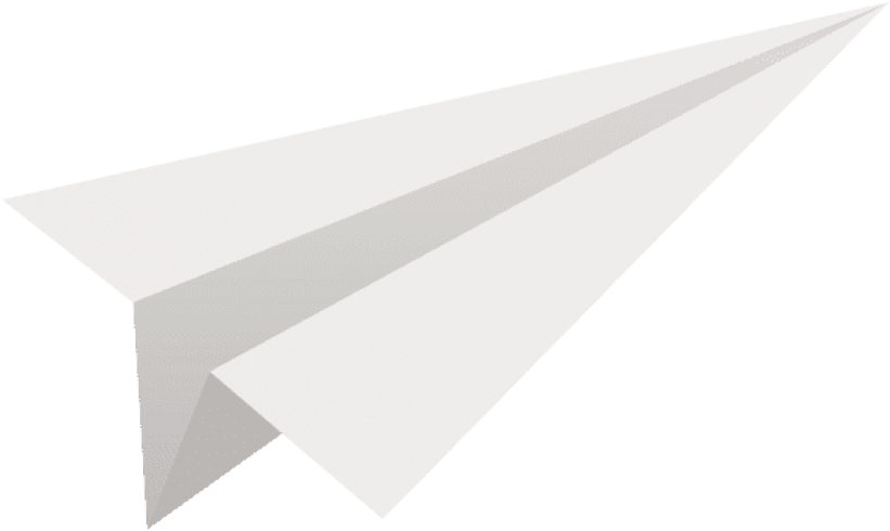 White Paper Plane Graphic PNG Image