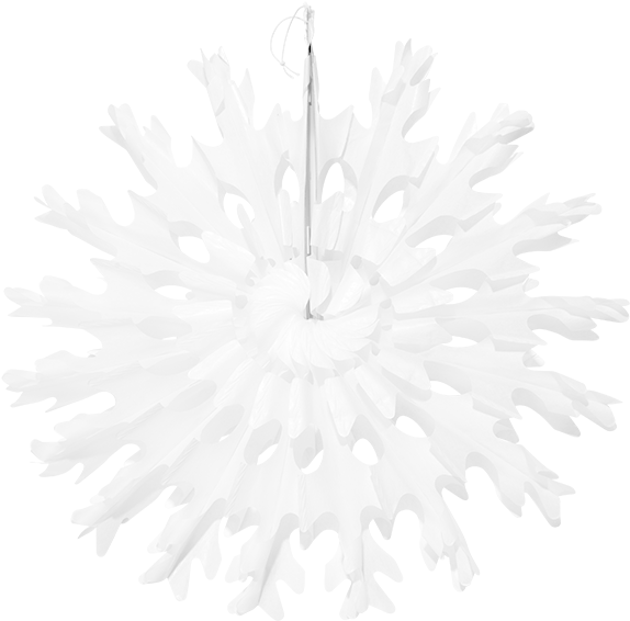 White Paper Snowflake Decoration PNG Image