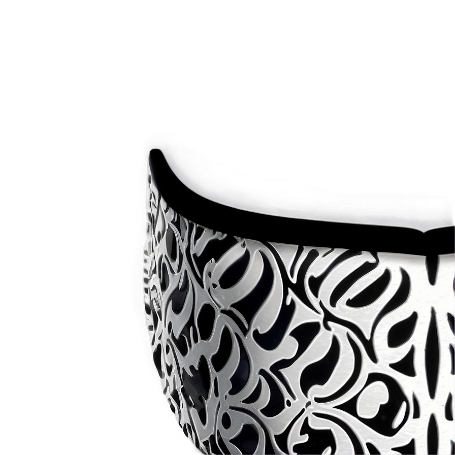 White Patterned Mask Png 06272024 PNG Image