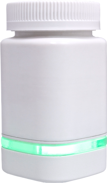 White Plastic Bottle Green Liquid Indicator PNG Image