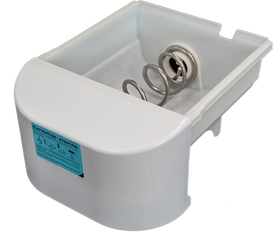 White Plastic Ice Maker Assembly PNG Image