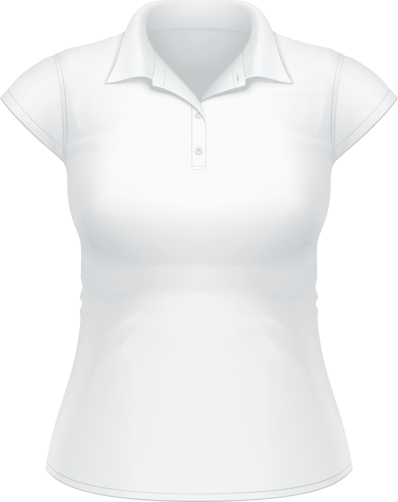 White Polo Shirt Template PNG Image