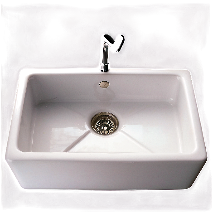 White Porcelain Kitchen Sink Png 06122024 PNG Image