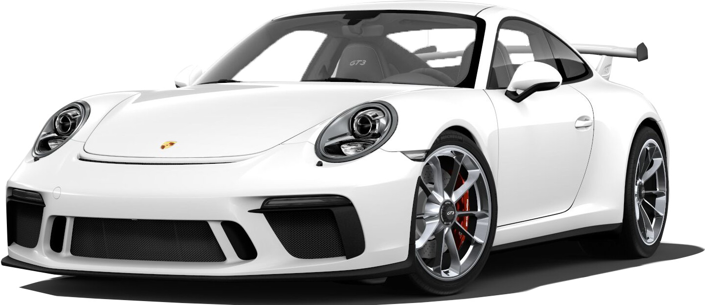 White Porsche911 G T3 Sports Car PNG Image