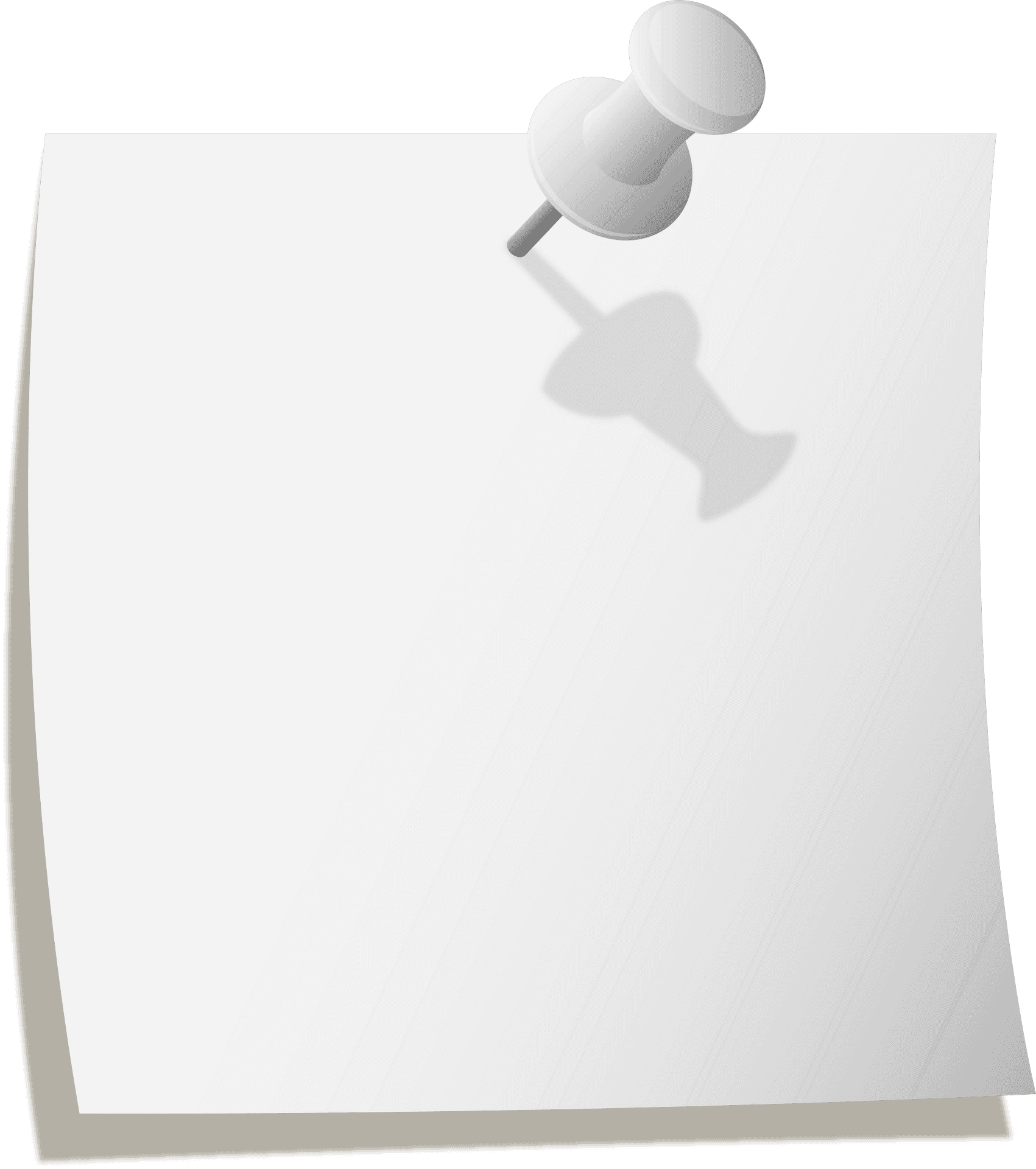 White Push Pinon Paper PNG Image