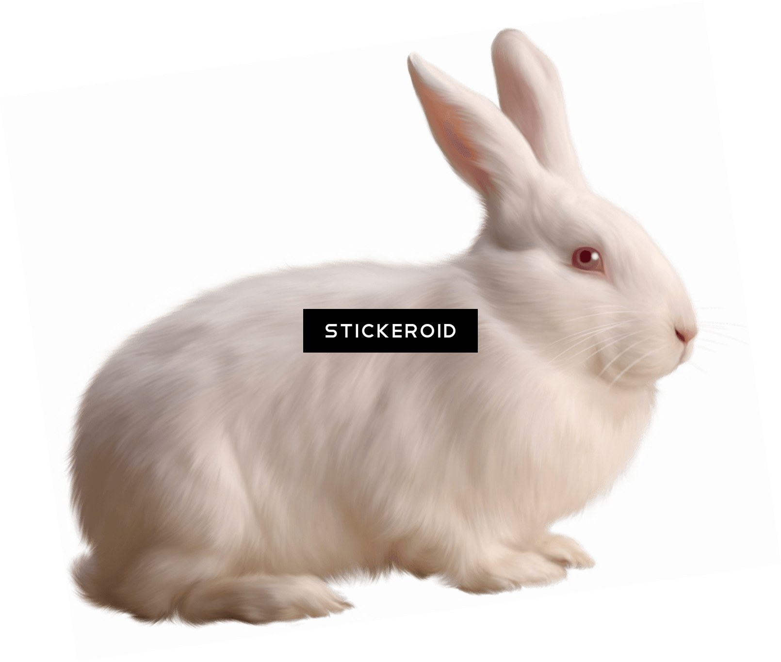 White Rabbit Illustration PNG Image