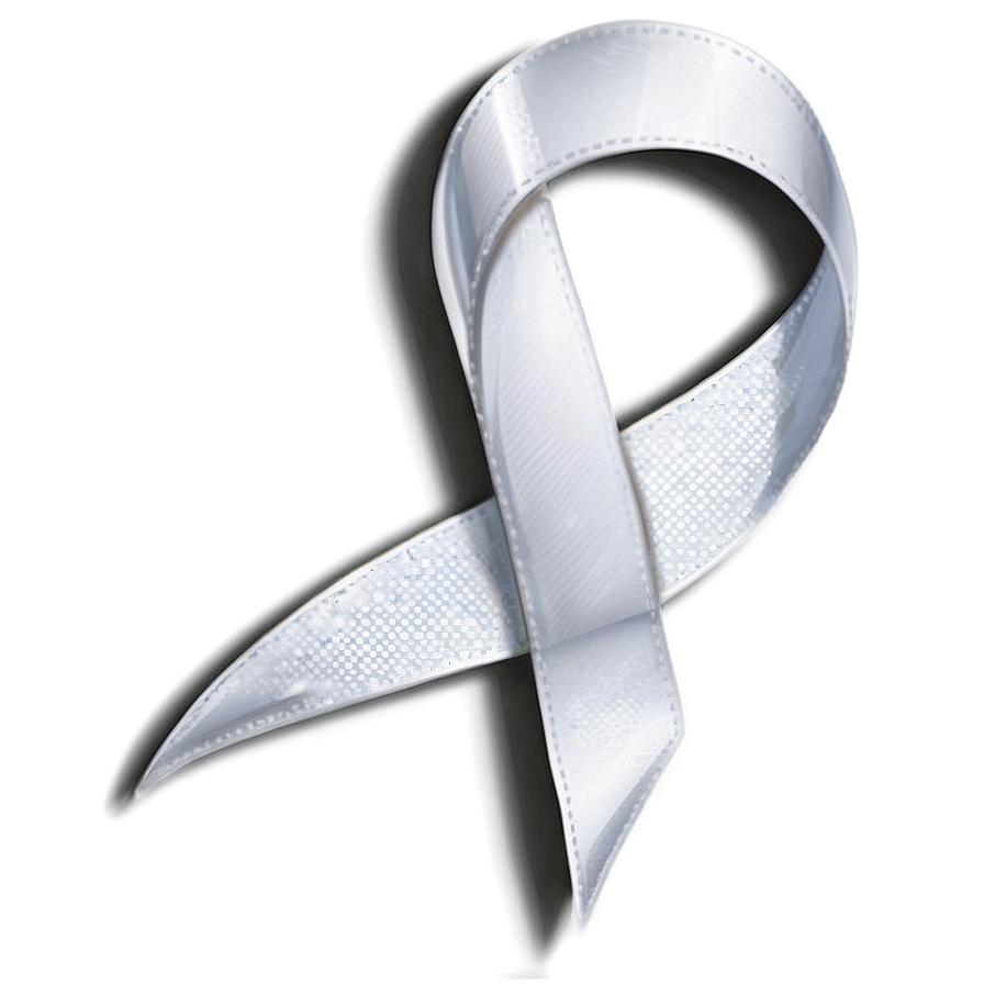 White Ribbon B PNG Image