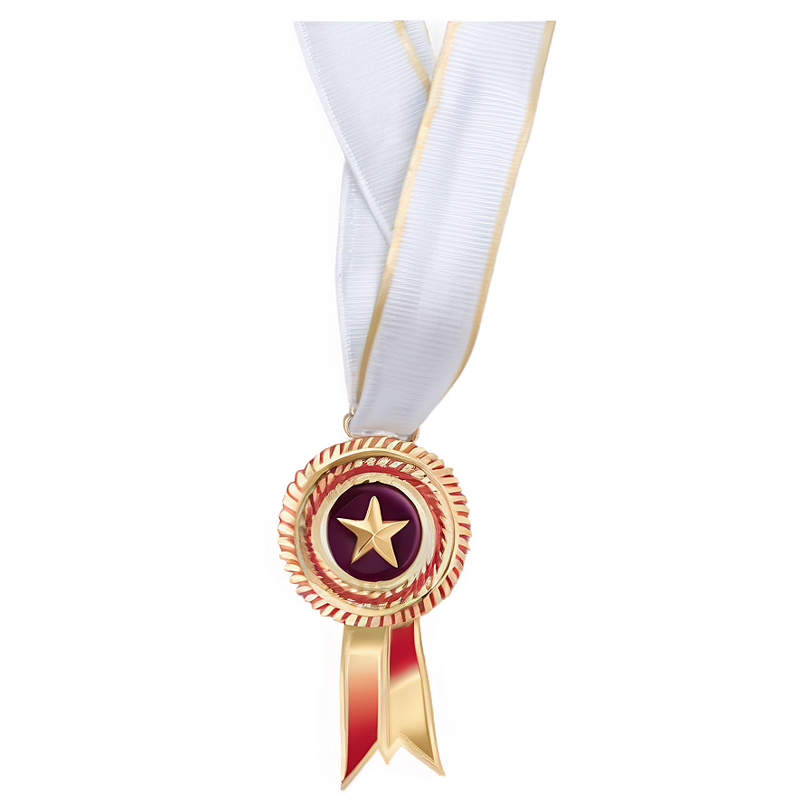 White Ribbon Rosette Award Png 61 PNG Image