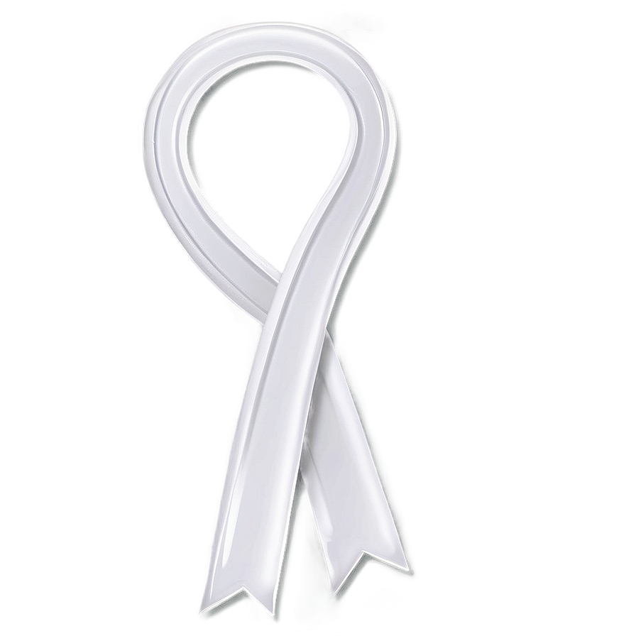 White Ribbon Sash Award Png 06122024 PNG Image