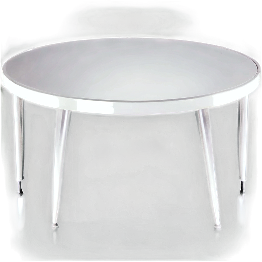 White Round Table Png Qlm42 PNG Image