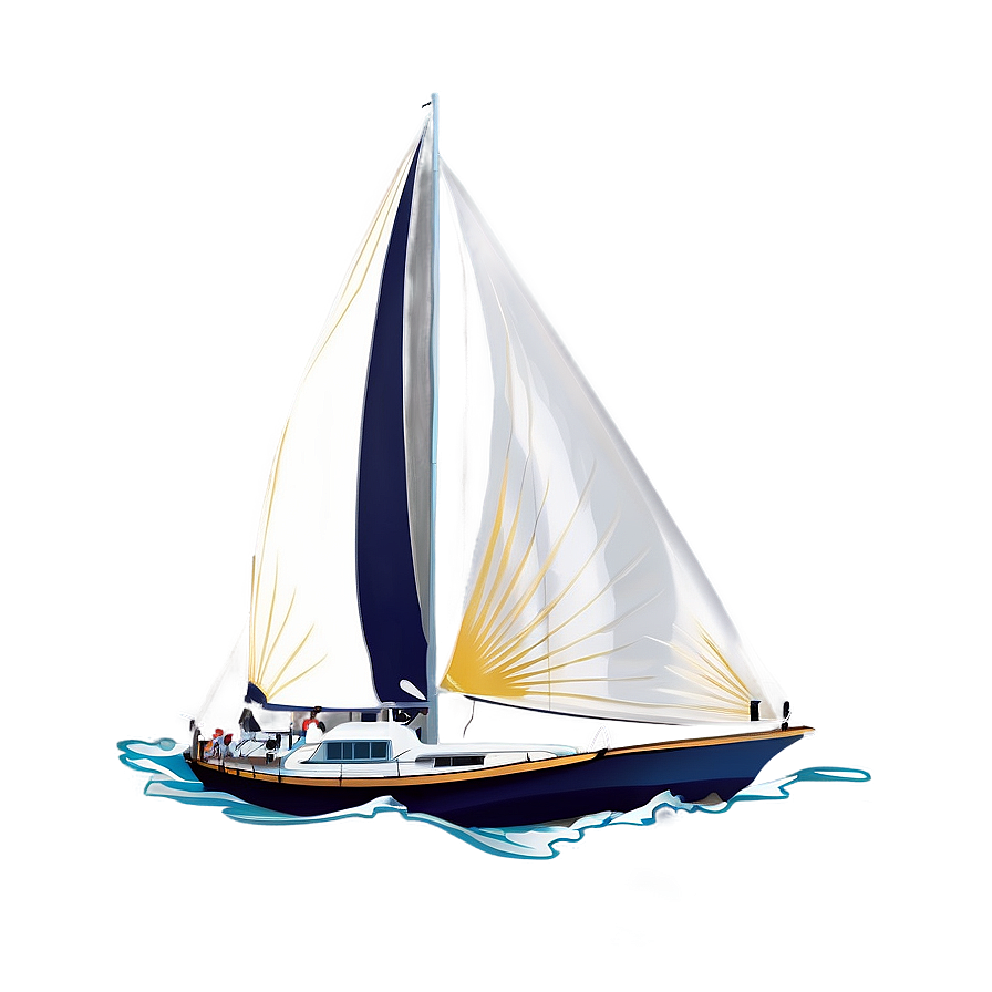 White Sailing Boat Png 06112024 PNG Image