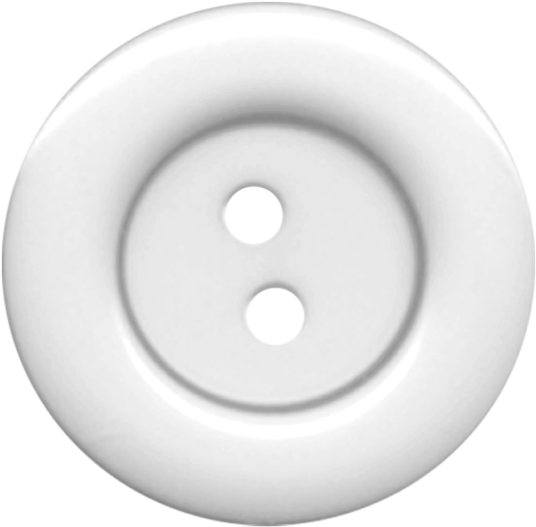 White Sewing Button Isolated PNG Image