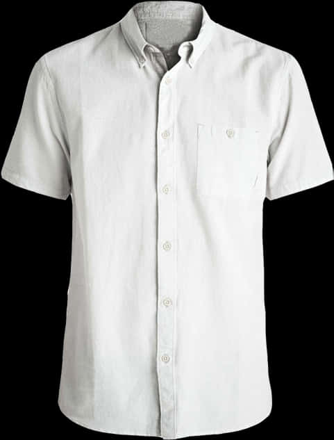 White Short Sleeve Shirt PNG Image