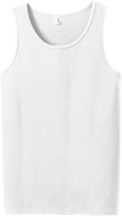 White Sleeveless Tank Top Mockup PNG Image