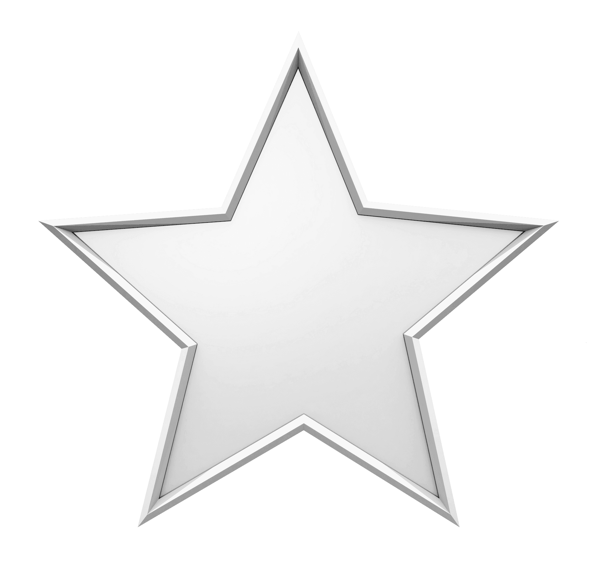 White Star Graphic Design PNG Image