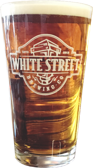 White Street Brewing Co Beer Glass PNG Image