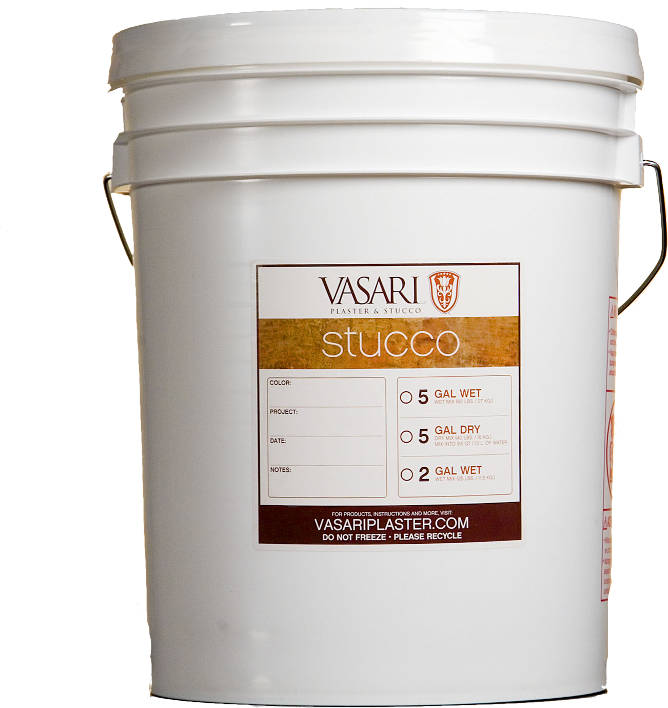 White Stucco Plastic Bucket PNG Image