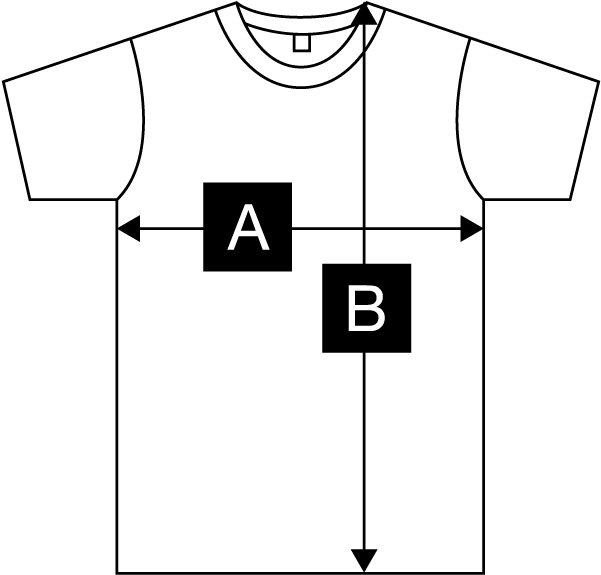 White T Shirt Measurement Diagram PNG Image