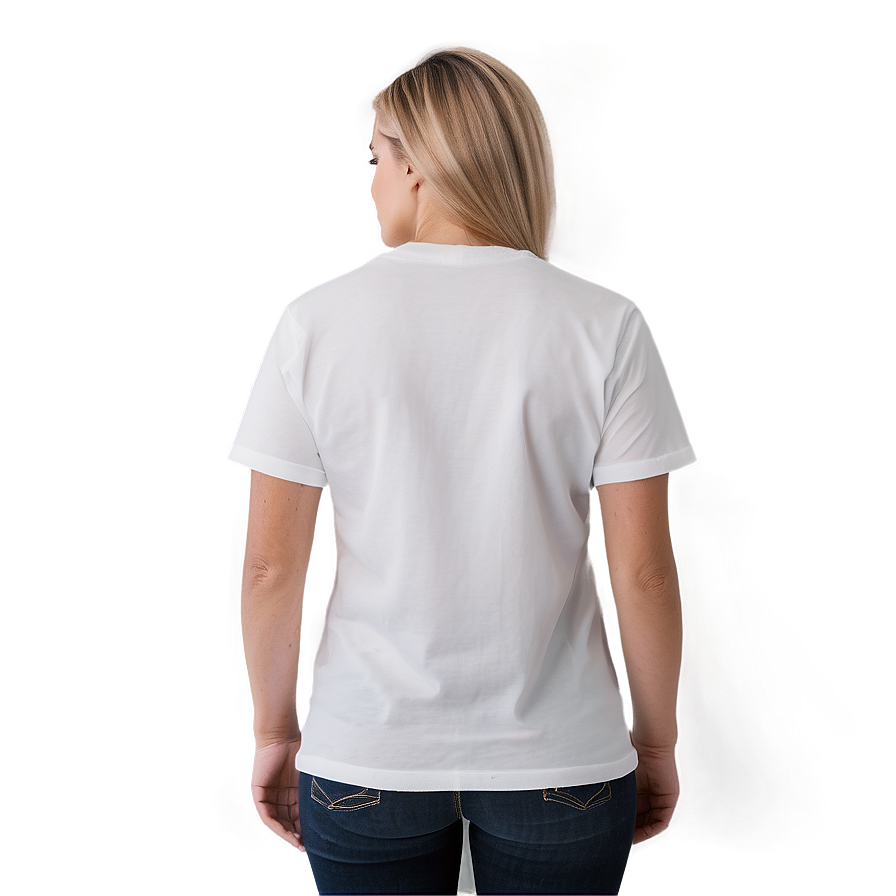 White T-shirt Top View Png 05252024 PNG Image