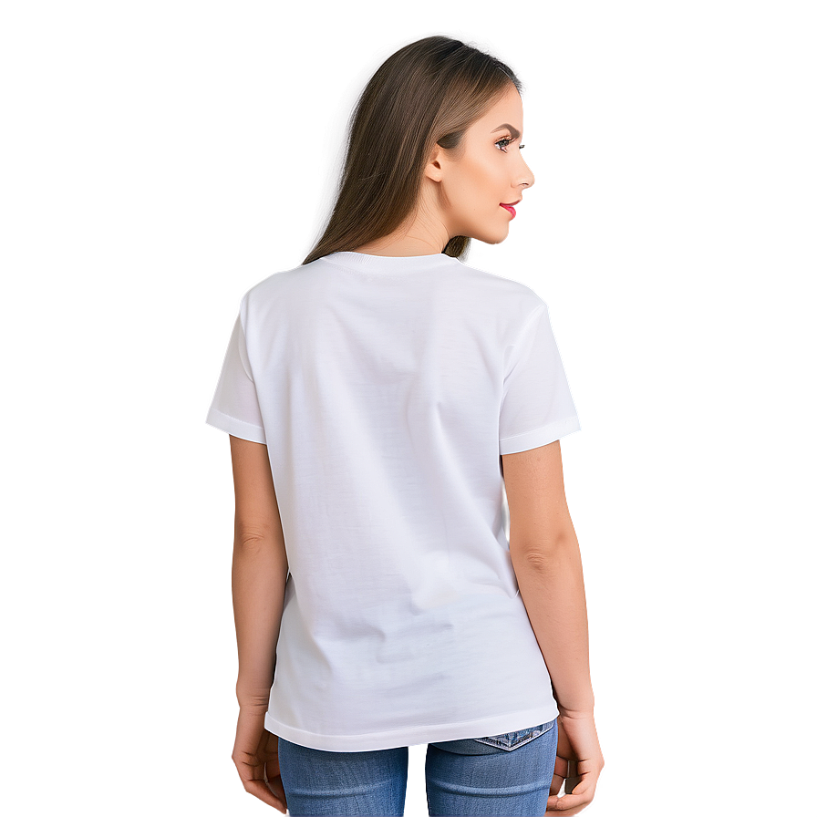 White T-shirt With Logo Mockup Png 29 PNG Image