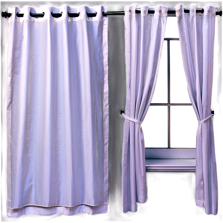 White Tab Top Curtains Png Bap PNG Image