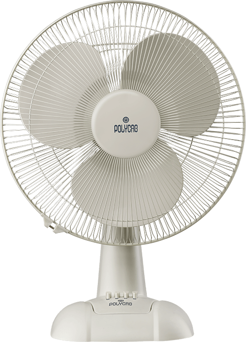 White Table Fan Polycab Brand PNG Image