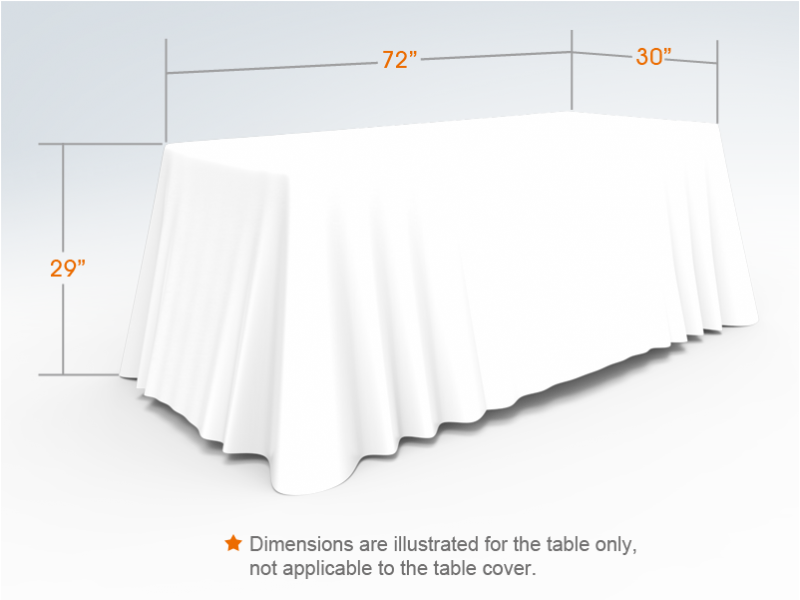 White Tablecloth Dimensions Illustration PNG Image