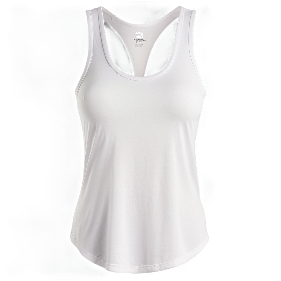 White Tank Top With Pocket Detail Png Gof PNG Image