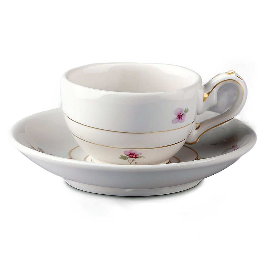 White Tea Cup Saucer Png Kji97 PNG Image