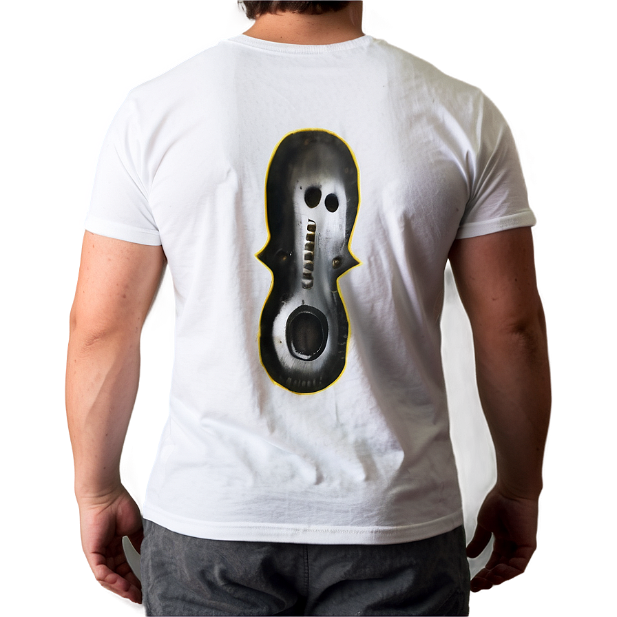 White Tee Back View Png Owj PNG Image