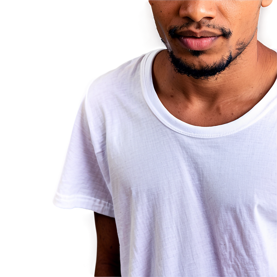 White Tee Closeup Png Mag PNG Image