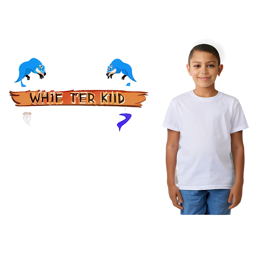 White Tee For Kids Png 06272024 PNG Image