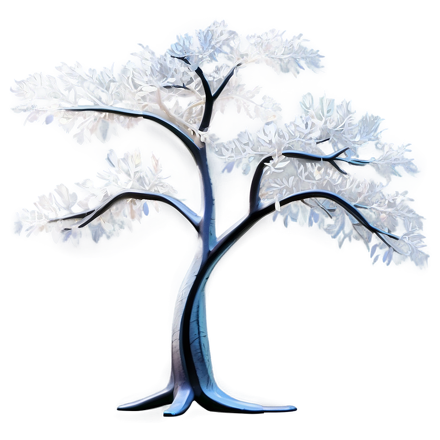 White Tree In Abstract Form Png Kqa54 PNG Image