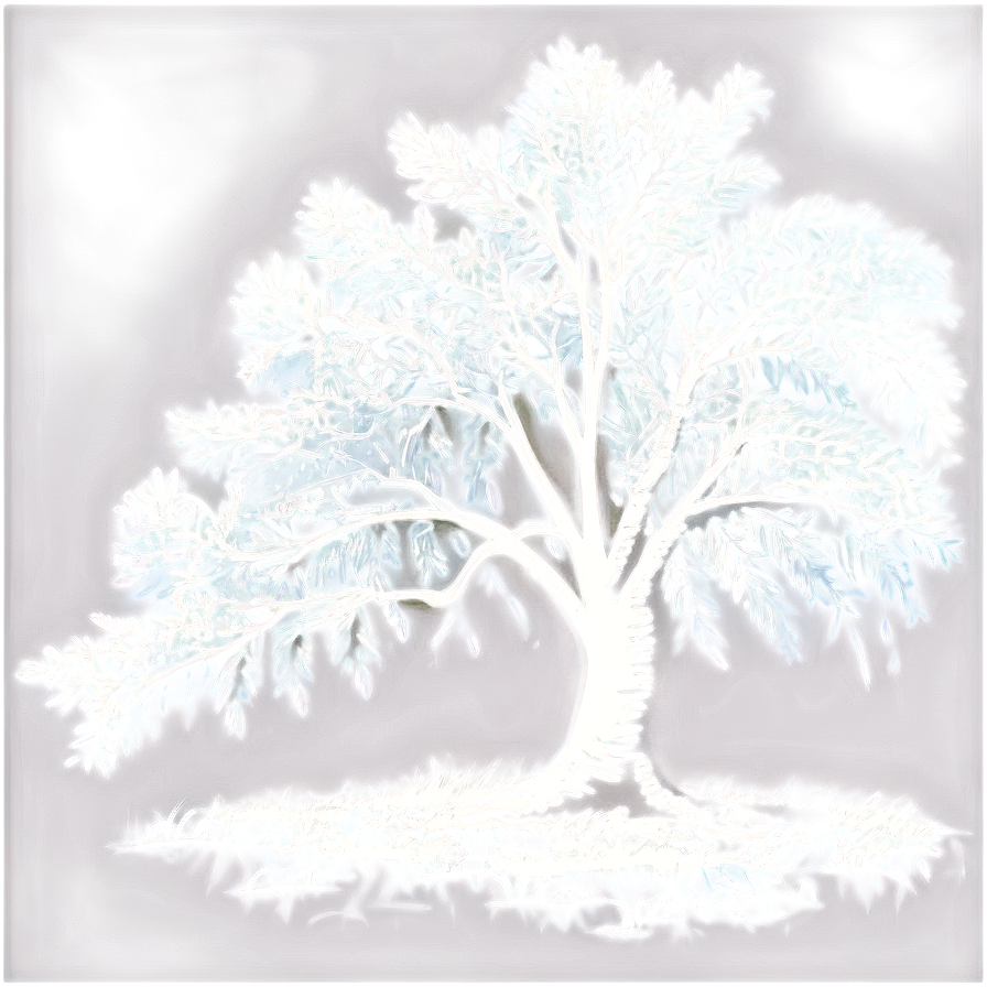 White Tree Silhouette Png 06252024 PNG Image