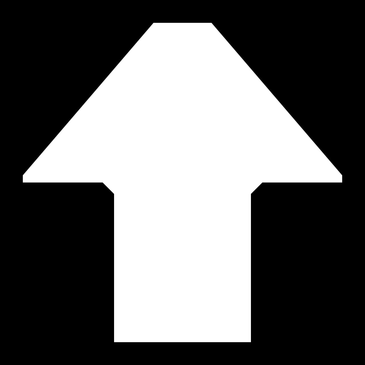 White Upward Arrow Symbol PNG Image