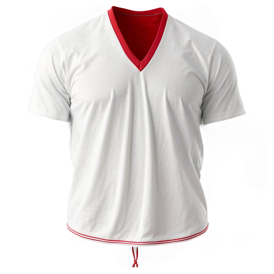 White V-neck Shirt Png 32 PNG Image