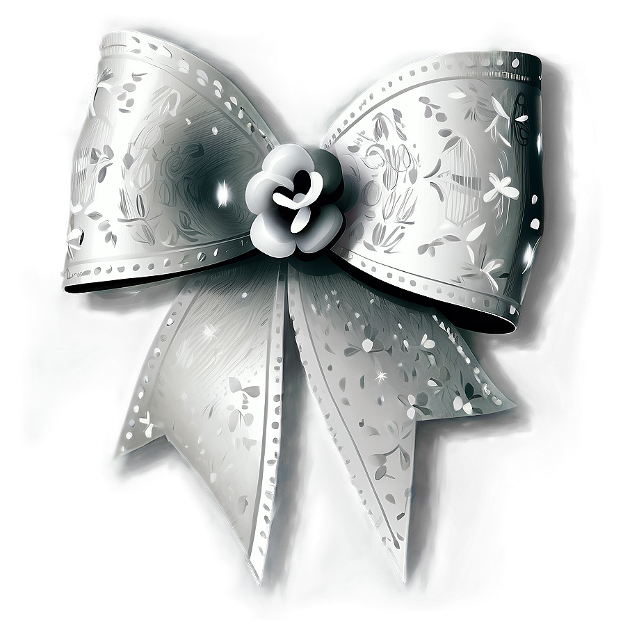 White Wedding Bow Png 82 PNG Image