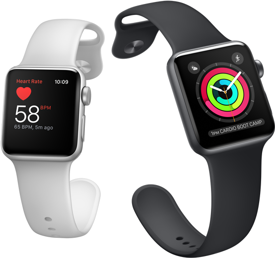 Whiteand Black Smartwatches Fitness Tracking PNG Image