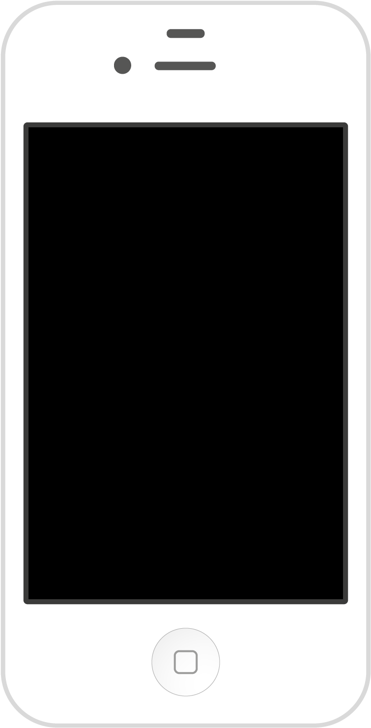 Whitei Phone Front View PNG Image