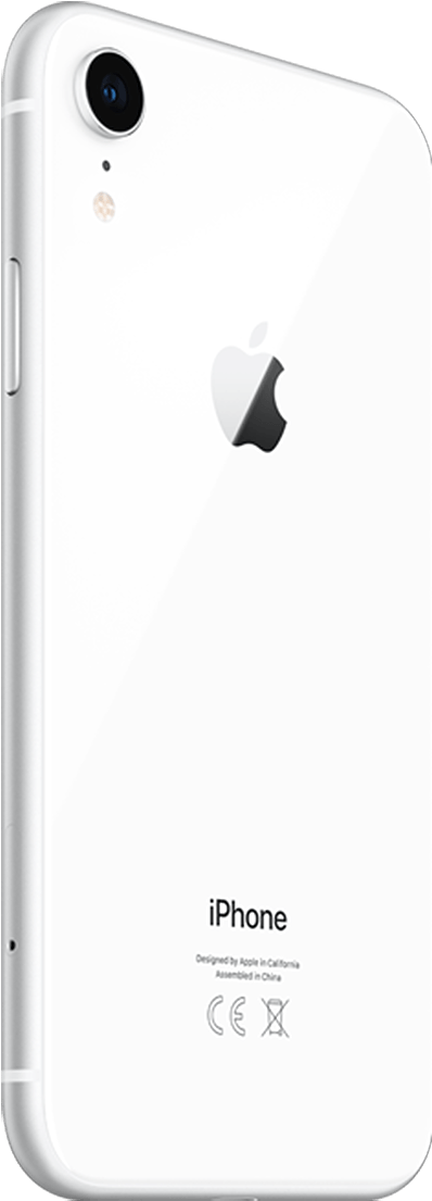 Whitei Phone Rear View PNG Image